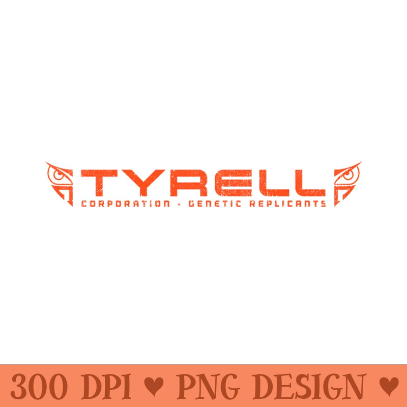 Tyrell Corporation Fictional Blade Runner Brand Orange - Ready To Print PNG Designs - Bring Your Designs to Life