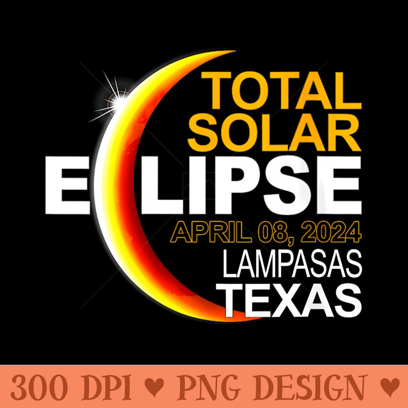 Wos Lampasas Texas Total Solar Eclipse April 8 - Vector PNG download - Perfect for Creative Projects