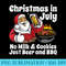 Funny Christmas In July No Cookies Just Beer and BBQ - PNG Picture Gallery Download - Fashionable and Fearless