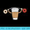 Coffee Lifting Donuts Funny Food Snatch Squat Barbell Gym - PNG Download Transparent Background - Limited Edition And Exclusive Designs