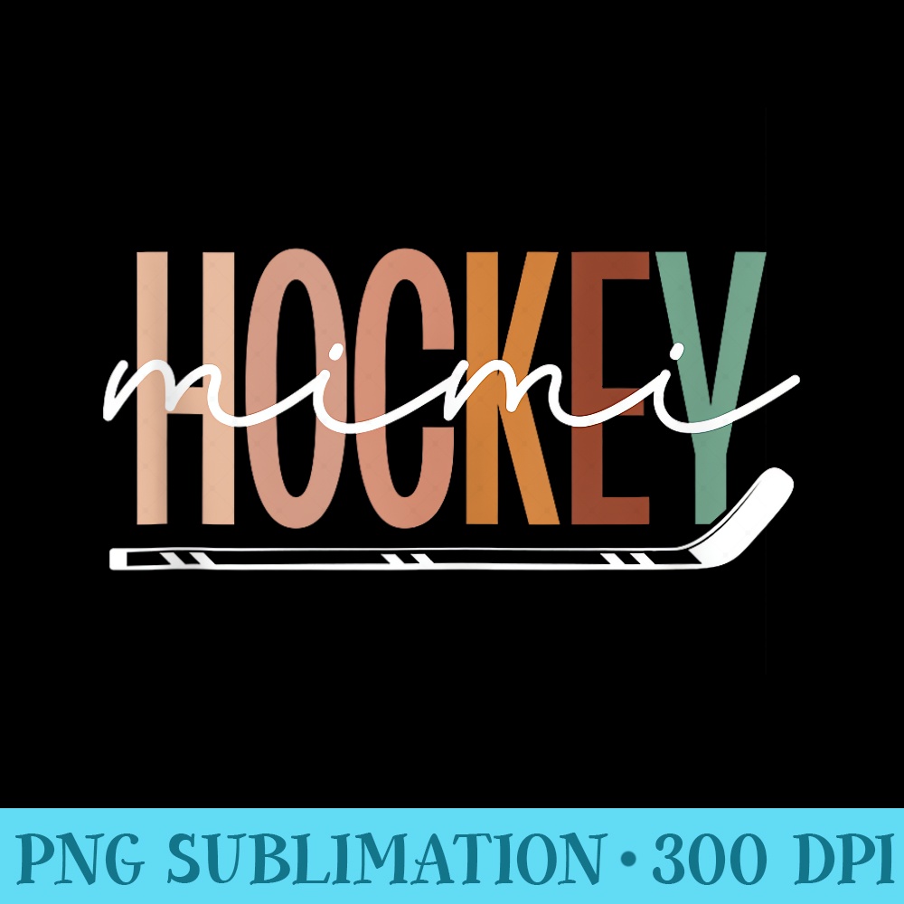 Ice Hockey Mimi Grandma Boho Mimi Of A Hockey Player Mimi - PNG Image Download - Eco Friendly And Sustainable Digital Products