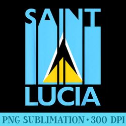 saint lucia t vintage saint lucian flag tshirt travel - png download clipart