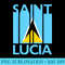Saint Lucia T Vintage Saint Lucian Flag Tshirt Travel - PNG Download Clipart - Capture Imagination with Every Detail