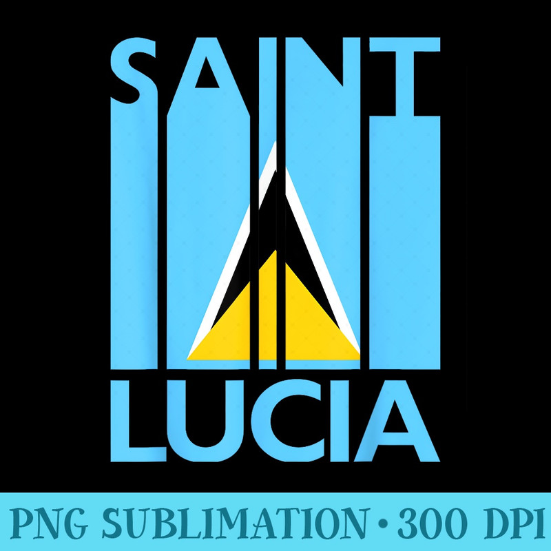 Saint Lucia T Vintage Saint Lucian Flag Tshirt Travel - PNG Download Clipart - Capture Imagination with Every Detail
