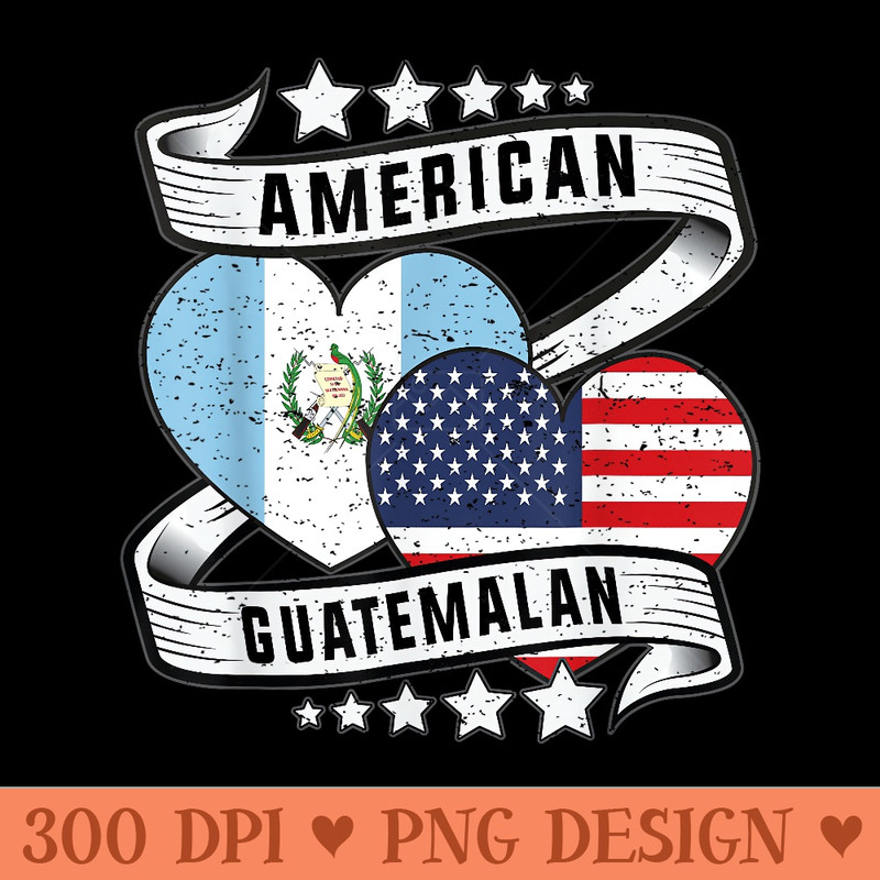 Guatemalan American USA And Guatemala Flag - PNG design downloads - Unlock Vibrant Sublimation Designs