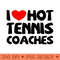 I Love Hot Tennis Coaches Funny heart Sport - PNG design downloads - Trendsetting And Modern Collections