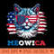 Meowica Cat Sunglasses American Flag USA Cat 4th of July - Printable PNG Graphics - Bold & Eye Catching