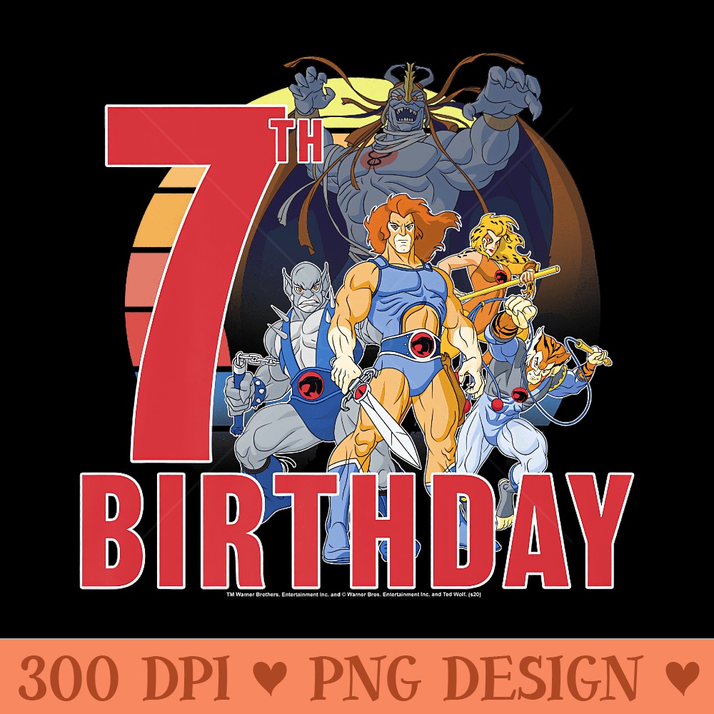 ThunderCats Happy 7th Birthday Premium - Exclusive PNG designs - Unique And Exclusive Designs