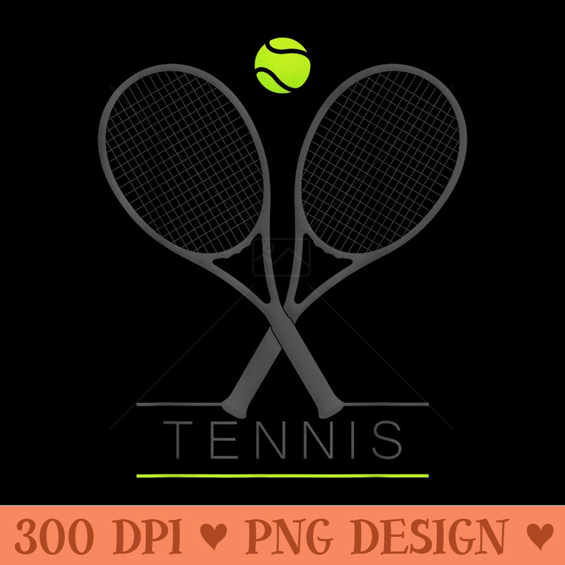 Tennis T Women Men Trendy Tennis Rackets Ball - High Quality PNG Clipart - Easy To Print And User Friendly Designs