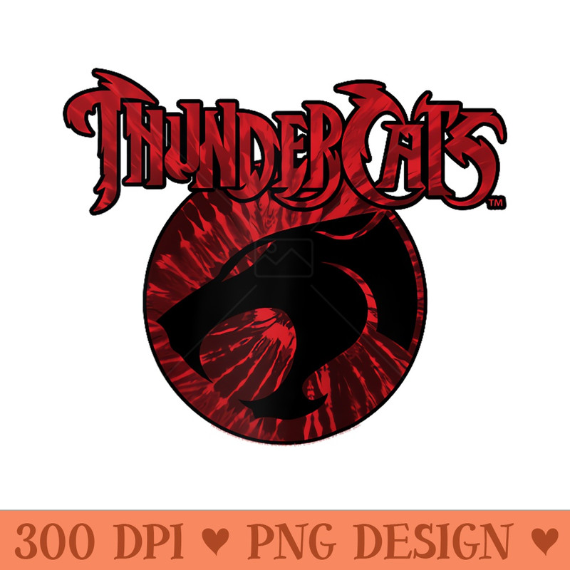 ThunderCats Red Tie Dye Logo Raglan Baseball - Design PNG template - Perfect for Sublimation Mastery