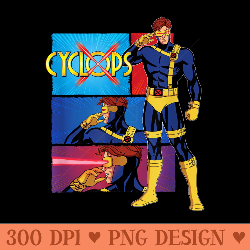 Marvel XMen 97 Vintage Classic Cyclops Comic Book Panels - PNG image download - Instant Access To Downloadable Files