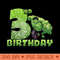 Marvel Avengers Classic Hulk Smashing 3rd Birthday - Modern PNG designs - Unique And Exclusive Designs