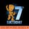 Marvel Guardians Of The Galaxy Baby Groot 7th Birthday - High Quality PNG files - Perfect for Creative Projects