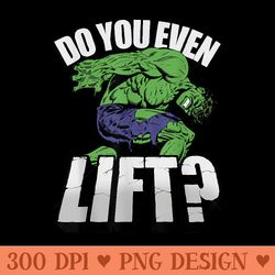 marvel hulk do you even lift retro portrait - vector png download