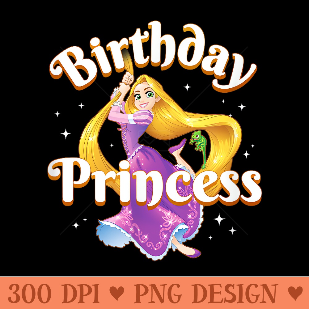 Disney Tangled Birthday Princess Rapunzel Pascal - High Quality PNG files - Perfect for Sublimation Mastery