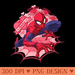 marvel spiderman hearts valentines day - clipart png