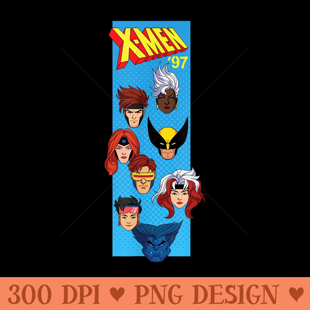 Marvel Studios XMen u201997 Animated Series Vertical Box Team - Beautiful PNG download - Bold & Eye Catching