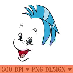 disney the little mermaid flounder big face - png clipart
