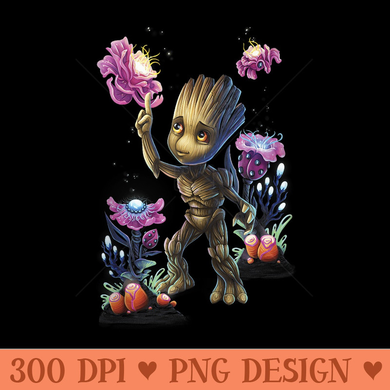 Marvel Guardians Of The Galaxy Groot Plants - Sublimation PNG Designs - Versatile And Customizable Designs