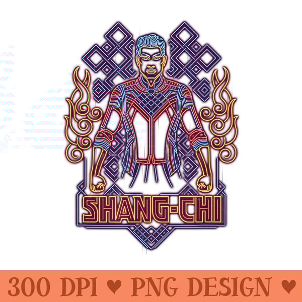 Marvel ShangChi and the Legend of the Ten Rings Neon Lights - PNG Clipart for Graphic Design - Unique And Exclusive Designs