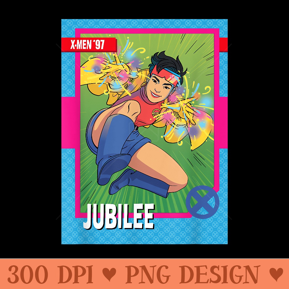 Marvel Studios XMen u201997 Jubilee Retro Trading Card - Transparent PNG Clipart - Lifetime Access To Purchased Files