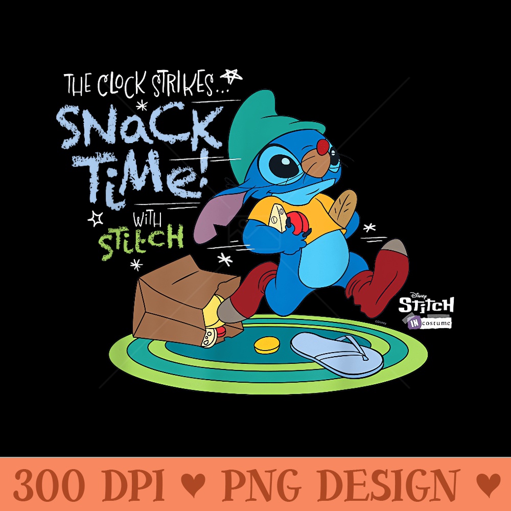 Disney 100 Stitch in Gus from Cinderella Snack Time - Modern PNG designs - Stunning Sublimation Graphics