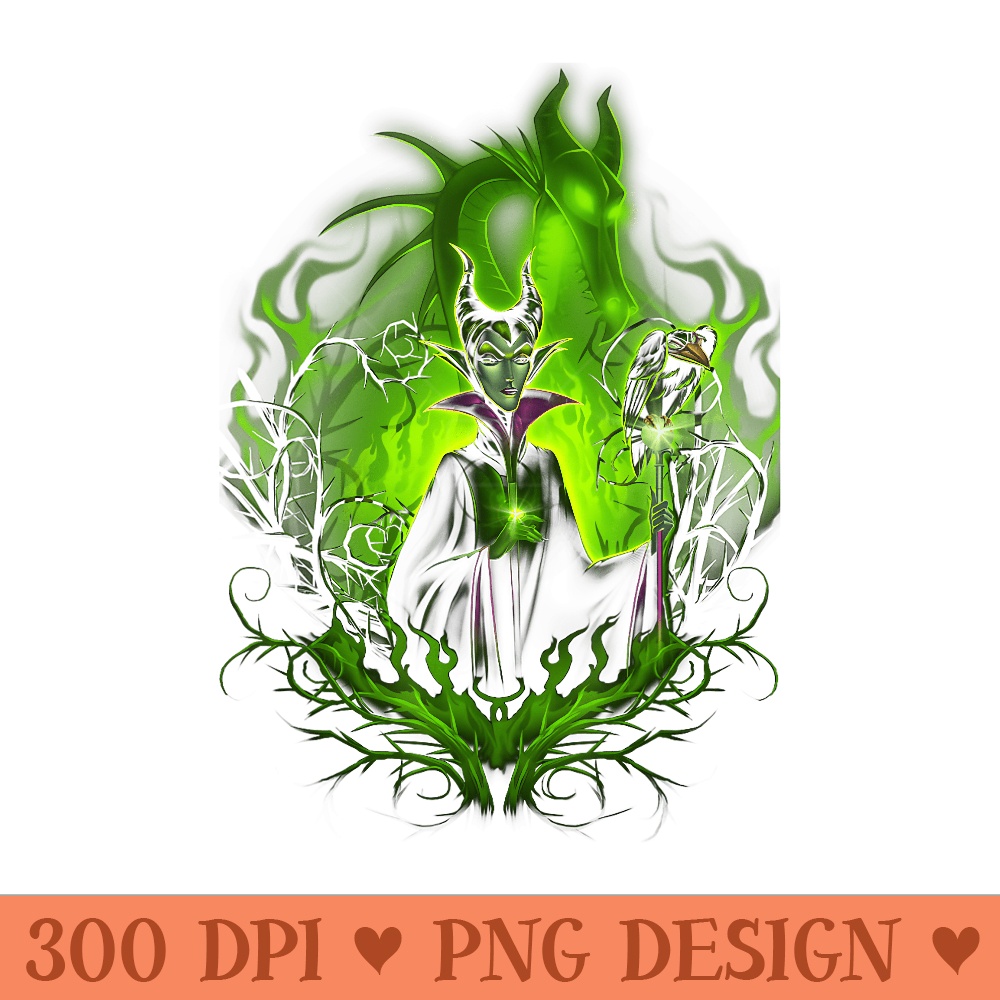 Disney Sleeping Beauty Dark Detailed Maleficent T - Digital PNG Downloads - Eco Friendly And Sustainable