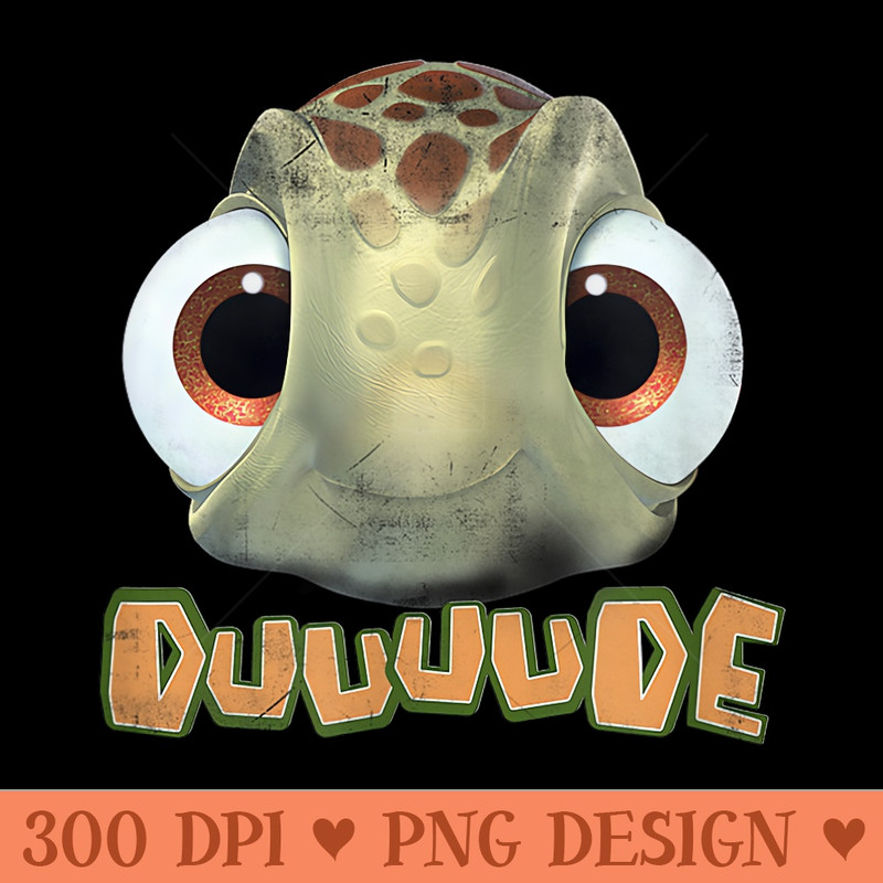 Disney Pixar Finding Nemo Surfing Baby Turtle Dude - Ready To Print PNG Designs - Transform Your Sublimation Creations