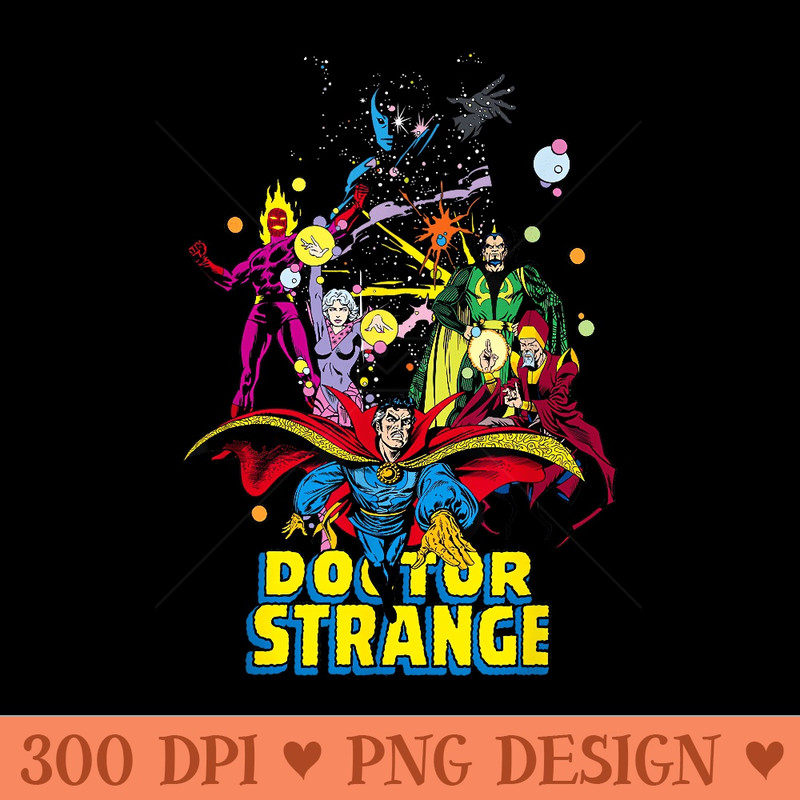Marvel Comics Retro Doctor Strange Vintage Sorcerer - PNG download with transparent background - Transform Your Sublimation Creations