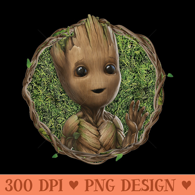 Marvel Studios I Am Groot Wave - PNG Clipart for Graphic Design - Instant Access To Downloadable Files