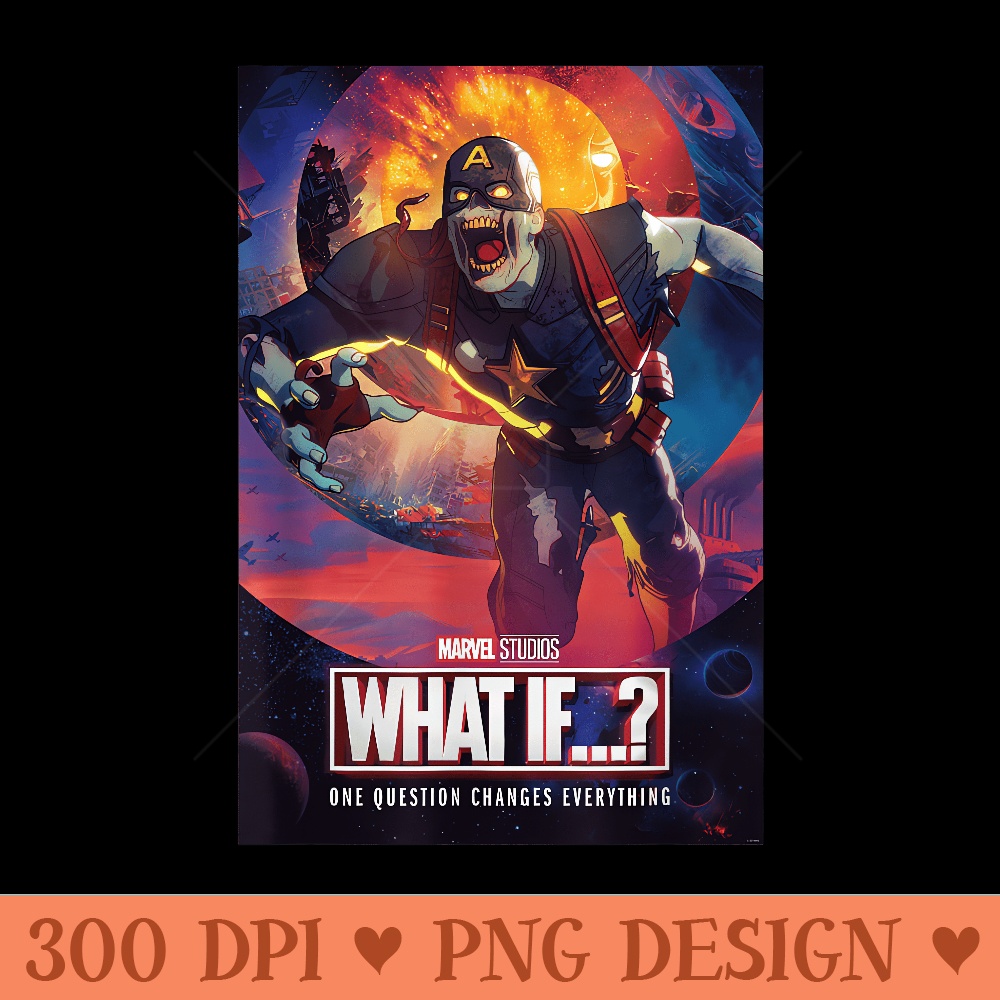 Marvel WHAT IFu2026 Zombie Captain America Comic Cover - High Resolution PNG Designs - Bring Your Designs to Life