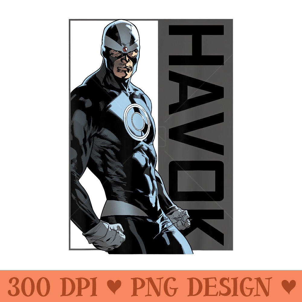 Marvel XMen Havok Character Side Profile Graphic T - PNG download - Versatile And Customizable Designs