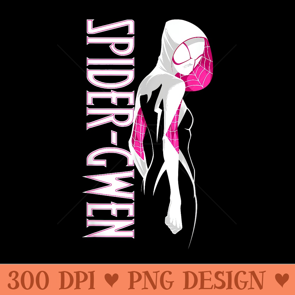 Marvel SpiderMan SpiderGwen Portrait - High Quality PNG files - Quick And Seamless Download Process