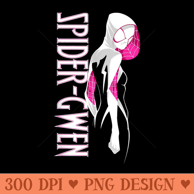Marvel SpiderMan SpiderGwen Portrait - High Quality PNG files - Quick And Seamless Download Process