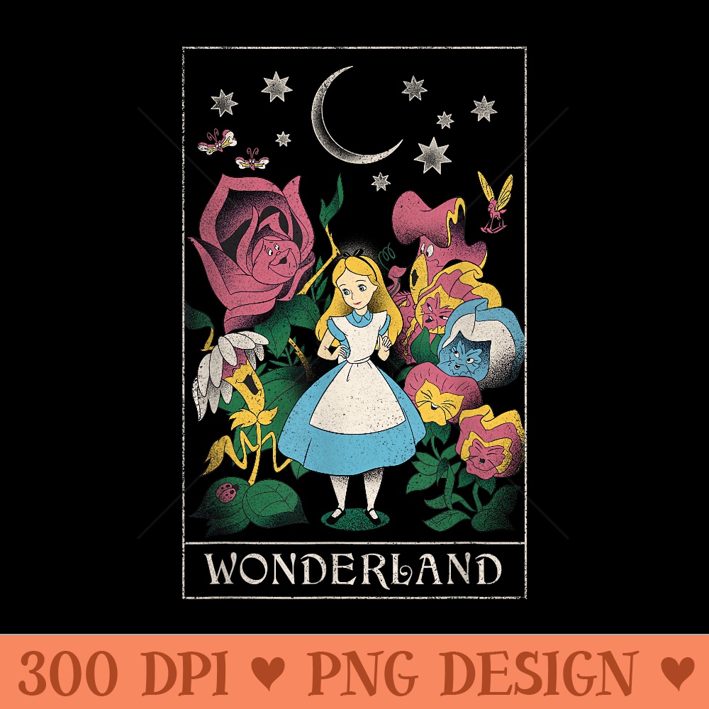 Disney Alice in Wonderland Alice Cosmic Tarot Card - High Quality PNG files - Versatile And Customizable Designs