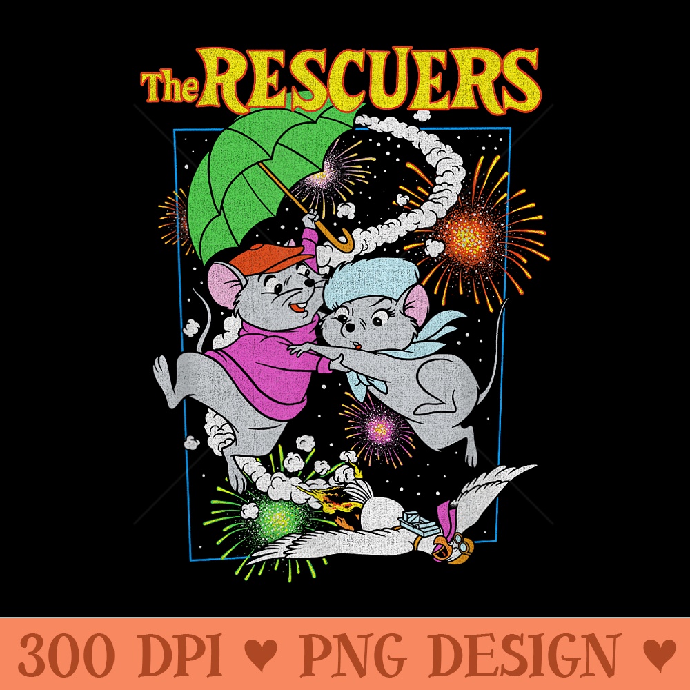 Disney The Rescuers Down Under Fireworks Group Poster - Exclusive PNG designs - Create with Confidence