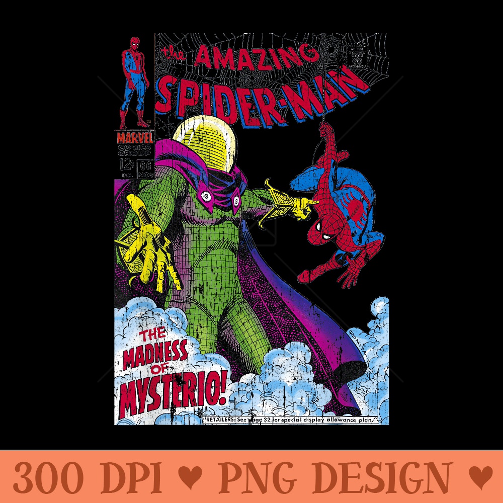 Marvel Comics SpiderMan Mysterio Cover - PNG Design Files - Spice Up Your Sublimation Projects