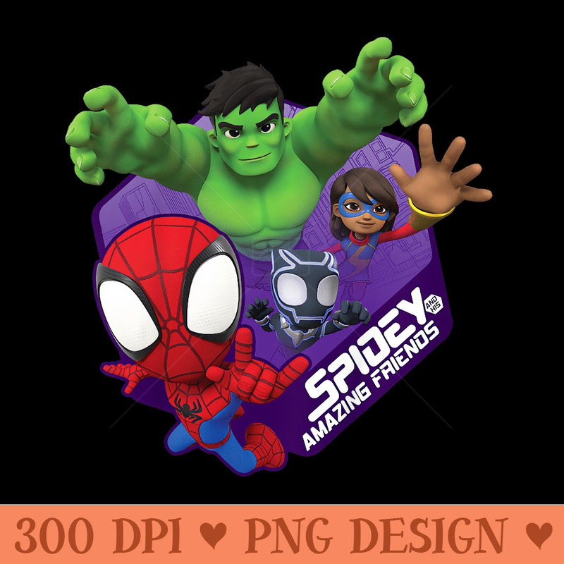 Marvel Spidey and His Amazing Friends - PNG Clipart for Graphic Design - Enhance Your Apparel