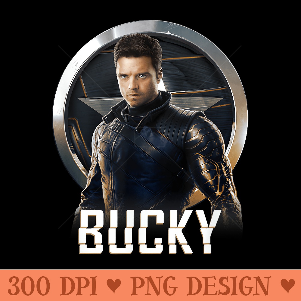Marvel Falcon Winter Soldier Bucky Shield Portrait V2 - Digital PNG Downloads - Perfect for Sublimation Mastery