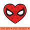 Marvel SpiderMan Valentineu2019s Day Love Classic Heart Mask - PNG Clipart for Graphic Design - High Resolution And Print Ready Designs