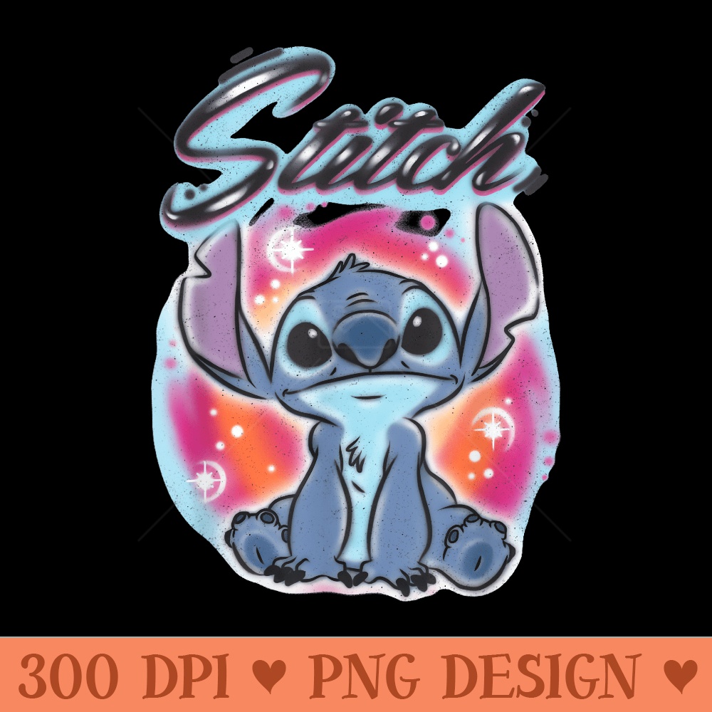 Disney Lilo Stitch Airbrushed Stitch - PNG Download - Create with Confidence