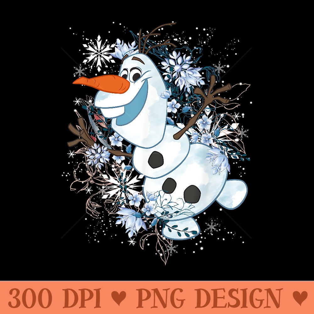 Disney Frozen Olaf Dancing In The Snowflakes Graphic T - Digital PNG Artwork - Premium Quality PNG Artwork