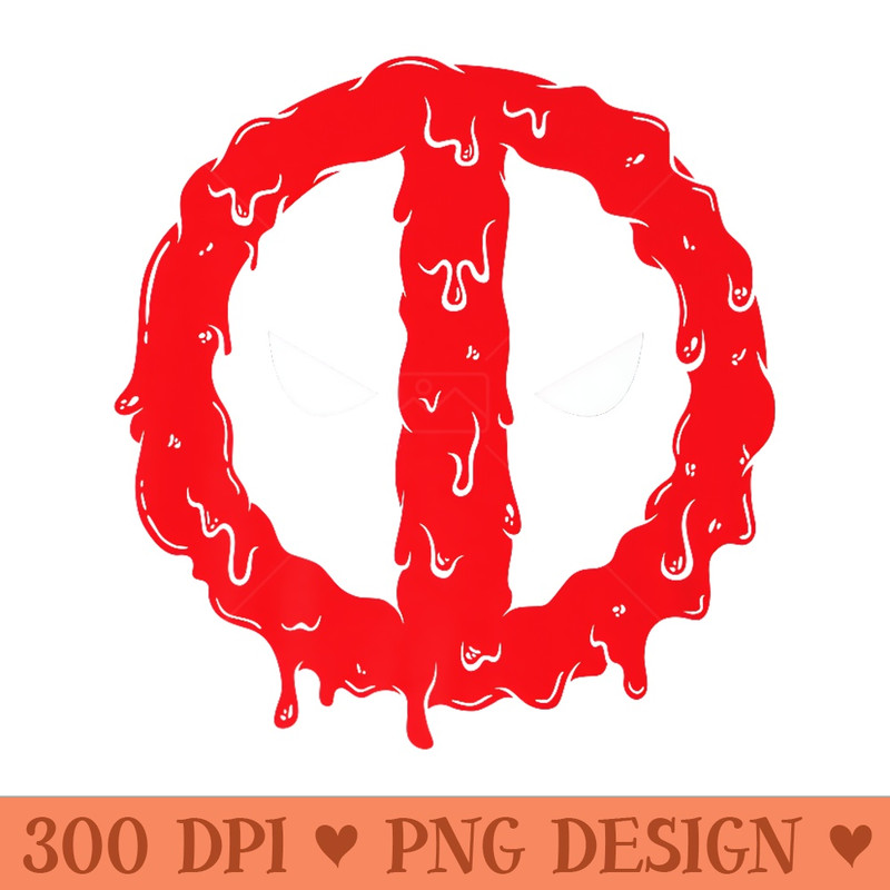 Marvel Deadpool Logo Melting Paint Drip Premium - High Quality PNG download - Transform Your Sublimation Creations