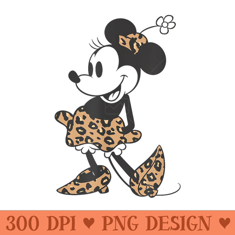 Disney Minnie Mouse Cheetah Print Outfit - Transparent PNG download - Quick And Seamless Download Process