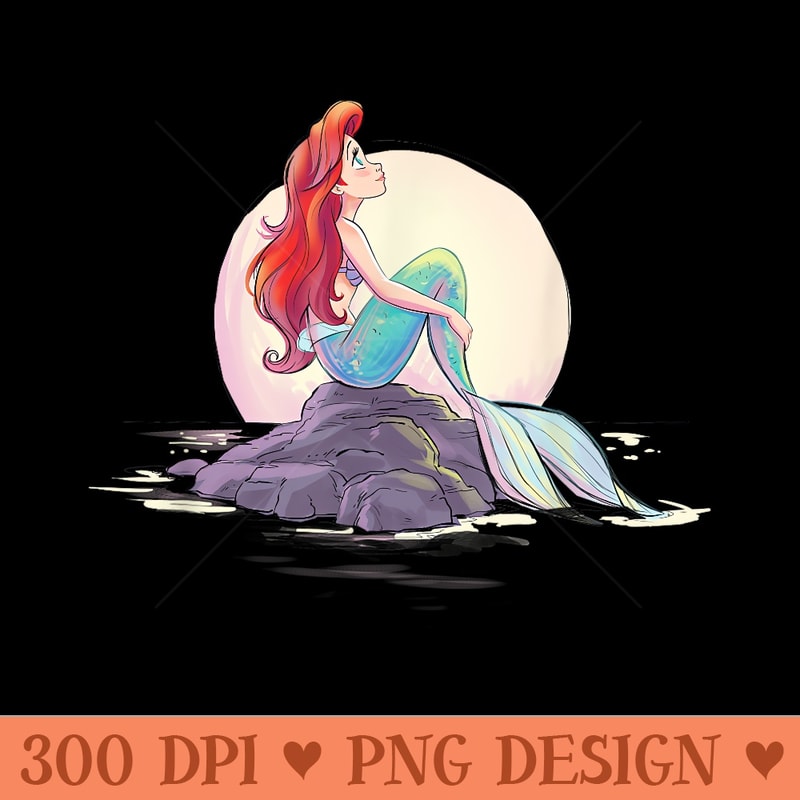Disney The Little Mermaid Ariel Shore Dream - PNG Art Files - Eco Friendly And Sustainable