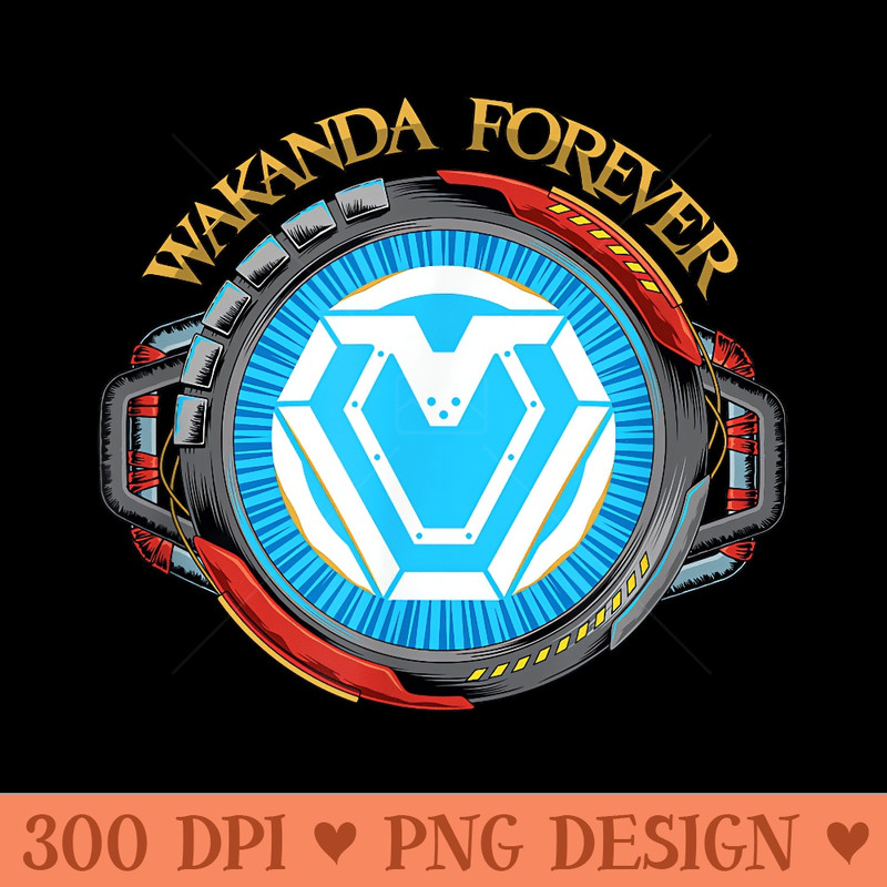 Marvel Black Panther Wakanda Forever Vibranium Reactor - High Quality PNG files - Unique And Exclusive Designs