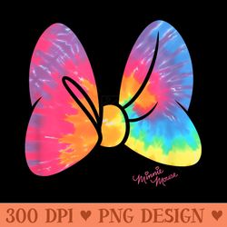 disney minnie mouse large tie dye bow - trendy png designs