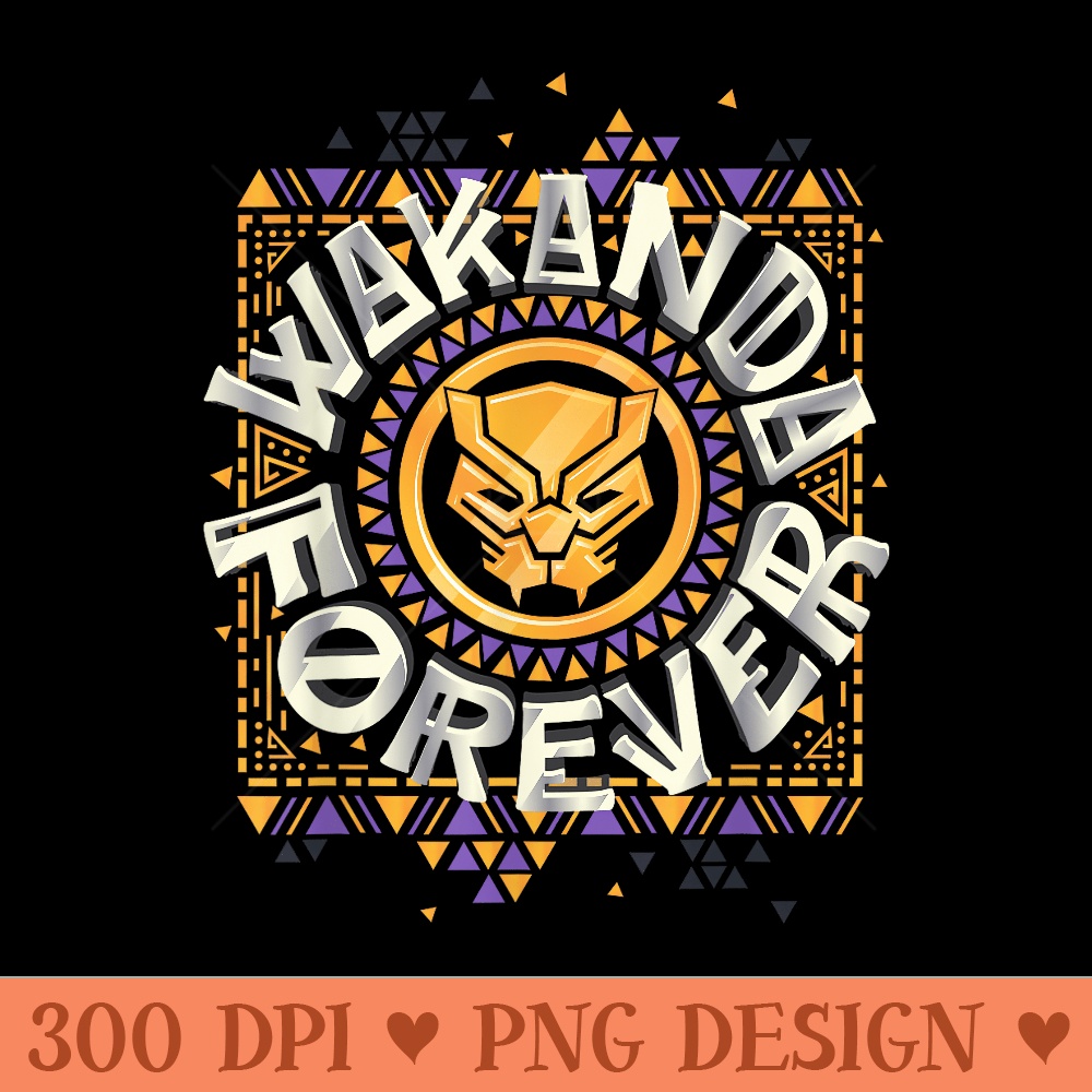 Marvel Black Panther Wakanda Forever Emblem T - Vector PNG Clipart - Trendsetting And Modern Collections
