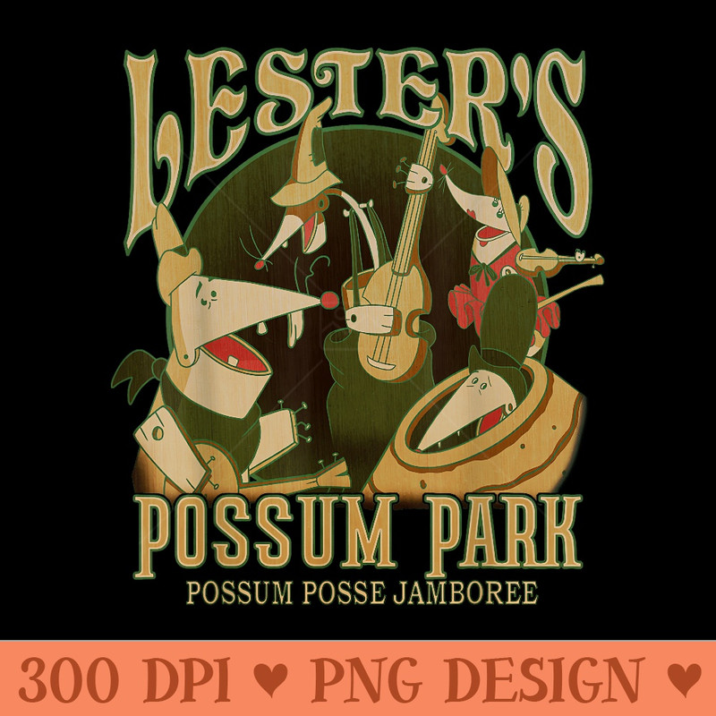 Disney A Goofy Movie Lesters Possum Park Vintage Poster - Free PNG download - Stunning Sublimation Graphics