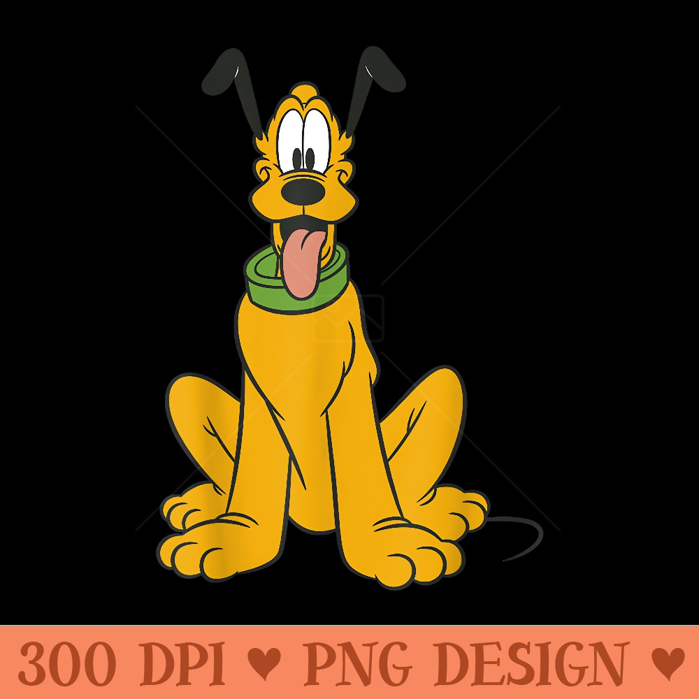 Disney Mickey And Friends Traditional Pluto Portrait - PNG design assets - Lifetime Access To Purchased Files